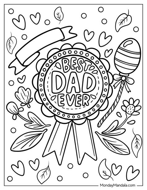 Fathers Day Colouring Sheets
