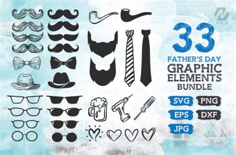 Download Fathers Day Graphic Elements Bundle Commercial Use DXF Files