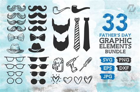 Download Fathers Day Graphic Elements Bundle Printable