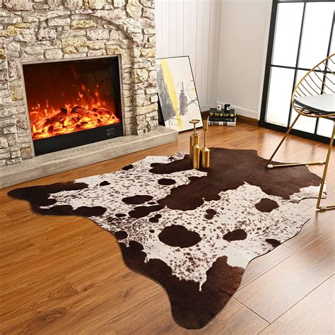 Unleash the Wild Side of your Décor with our Luxurious Faux Cowhide Rug