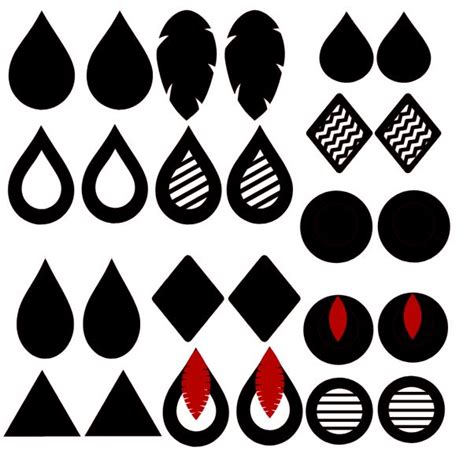 Faux Leather Earring Templates Free