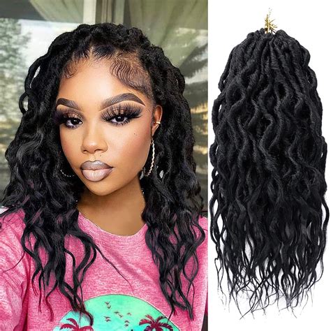 Faux Locs Goddess Crochet Braids