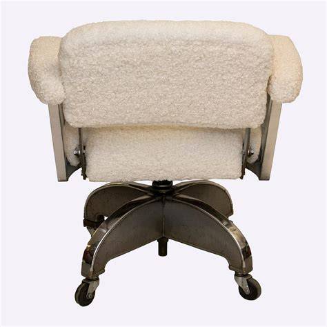 Faux Shearling Swivel Chair