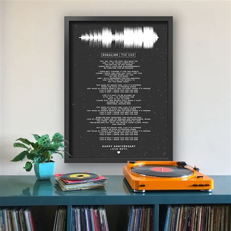 Favorite Lyrics Sound Wave Poster