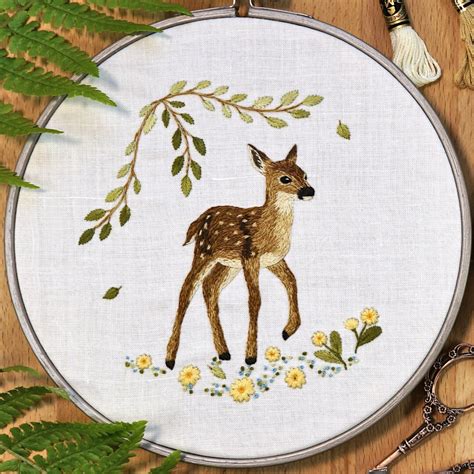 Fawn Hand Embroidery Pattern And Pattern