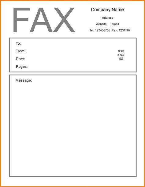 Fax Forms Template