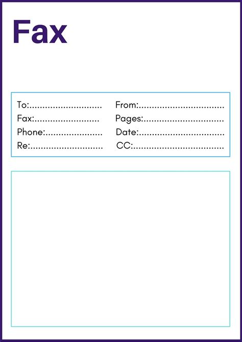 Fax Sheet Template Word