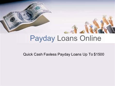 Faxless Online Payday Loans