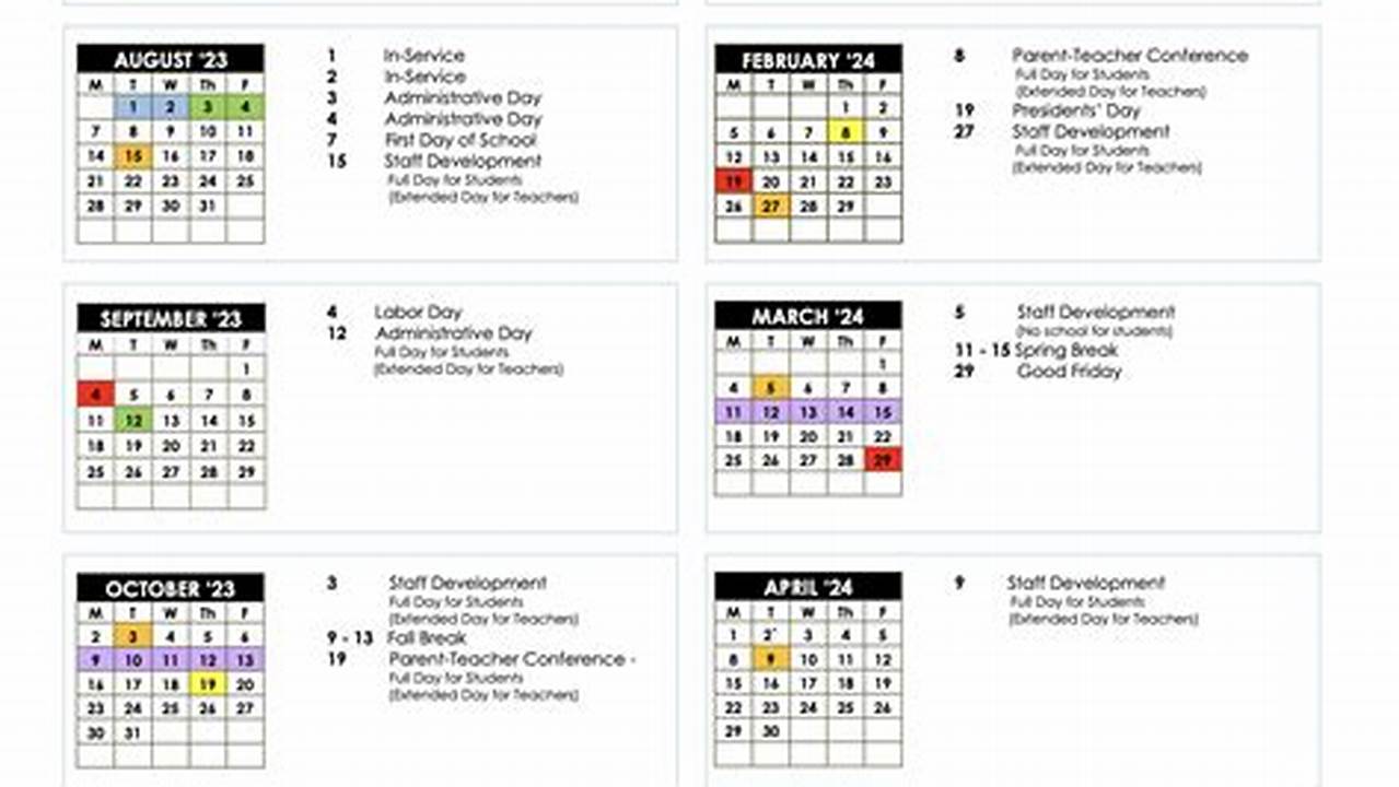 Fcps 2023-2024 Calendar Pdf Printable Monthly