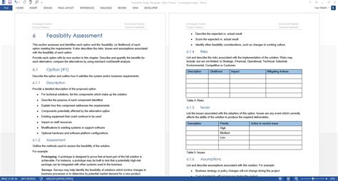 Feasibility Study Template Free
