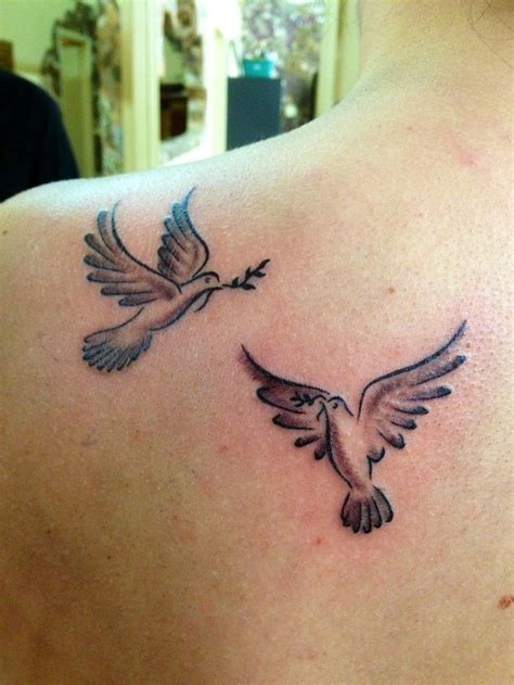 Feather And Dove Tattoo