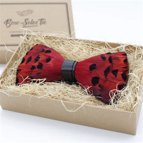 Mallard Duck Feather Bow Tie in Navy Stripe Twist Striped Etsy