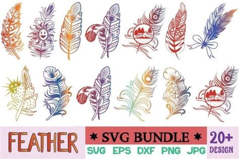 Download Feather Bundle Creativefabrica DXF Files