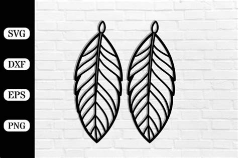 Sparkle and Shine with Feather Earring SVG: Perfect for Your Next Jewelry Project!