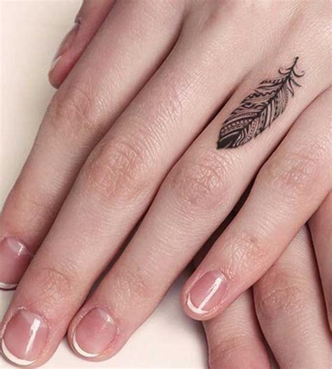 Feather Tattoo On Finger Designs, Ideas and Meaning