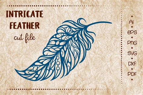 Download Feather Intricate 1 SVG File - SVG Design Cut Images