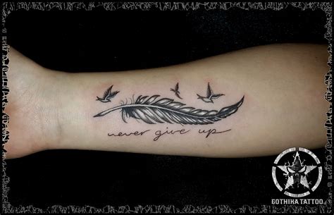 Feather Name Tattoo
