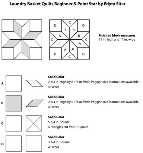 Feather Star Quilt Patterns Printable 12 Inch