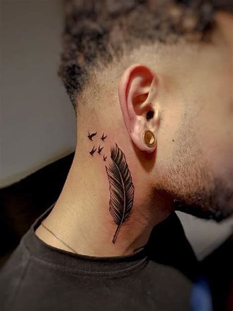 Feather Tattoo Neck