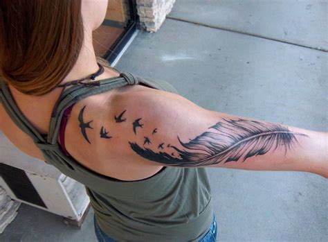 Feather Tattoos For Women