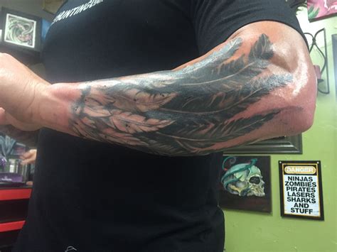 Feather Tattoos On Forearm
