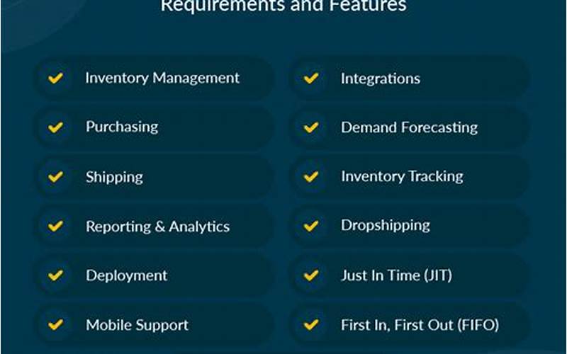 Features Of Crm Inventory Management Software