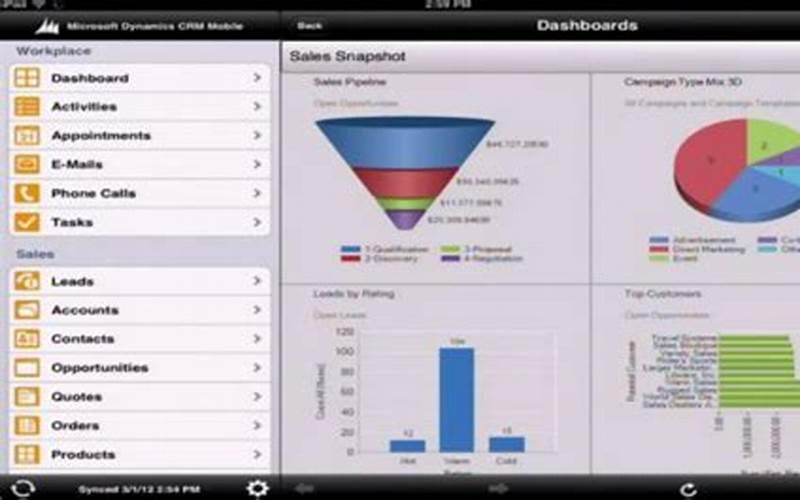 Features Of Microsoft Dynamics Crm On Ipad
