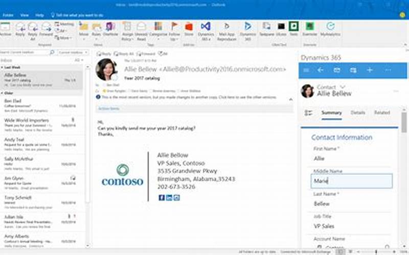Features Of Microsoft Outlook Crm Software
