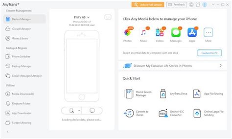 Features of AnyTrans include: