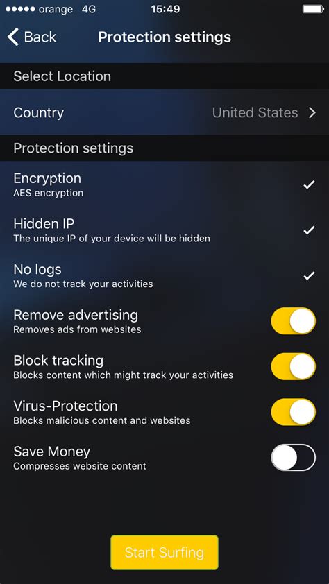 Features of CyberGhost VPN Pro for iPhone