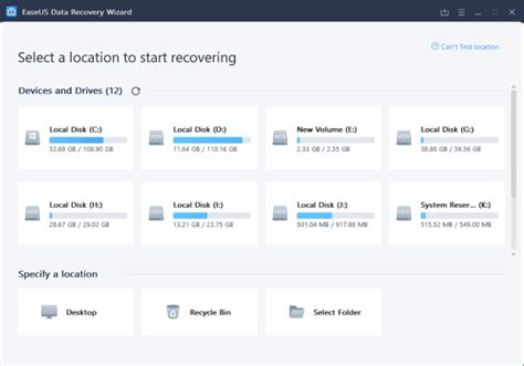 Features of EaseUS Data Recovery Wizard Free