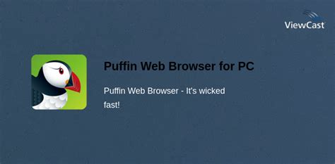 Features of Puffin Web Browser for PC