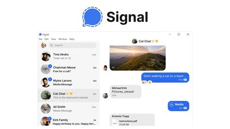 Features of Signal application for Desktop include: