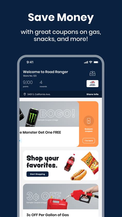 Features of the Road Ranger Rewards App