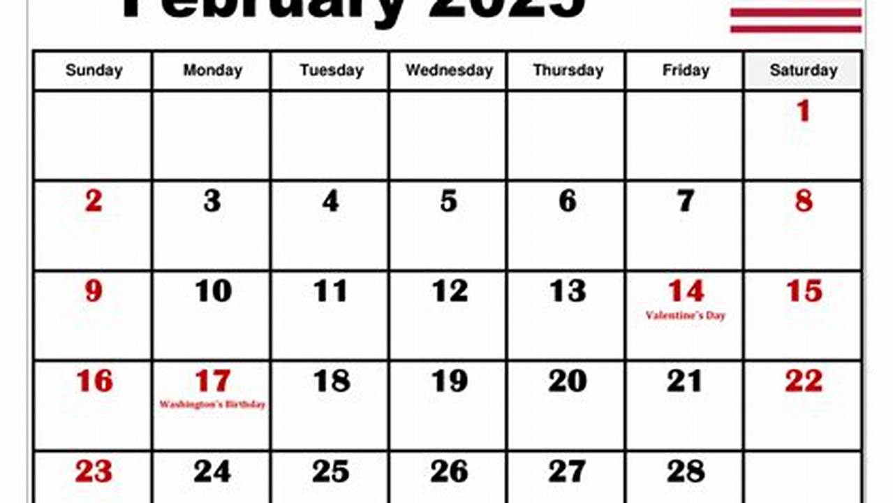Feb 1 2025 Calendar