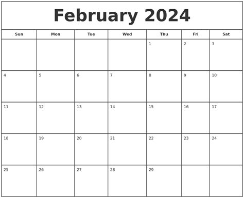 February 2024 Editable Calendar with Holidays