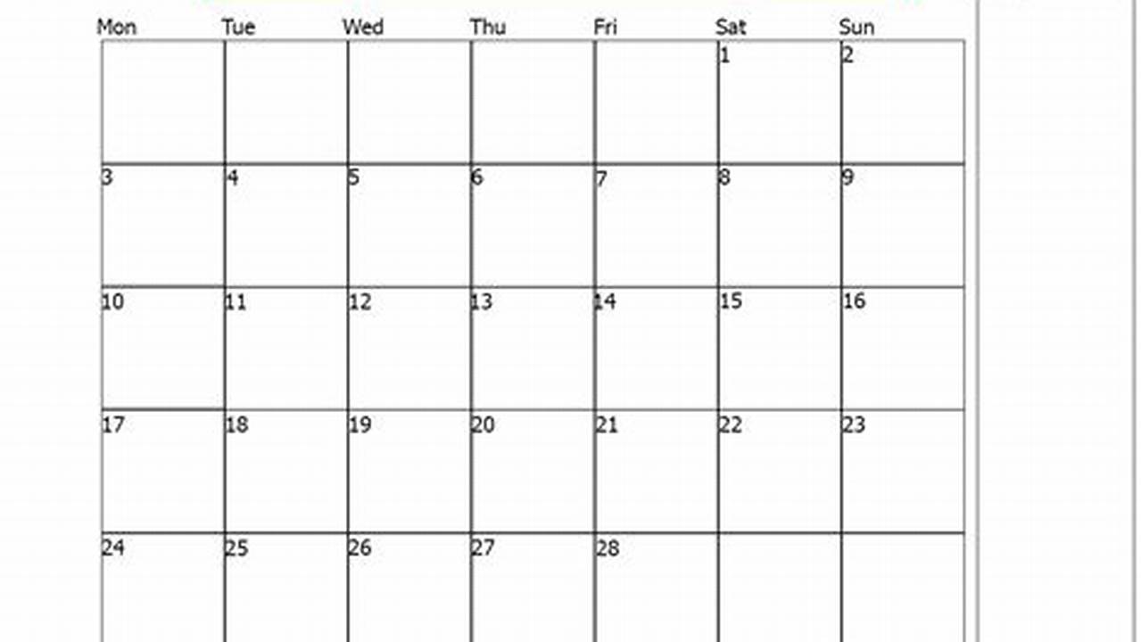 February 2025 Calendar Perfect Rectangle Diagonal Matrix