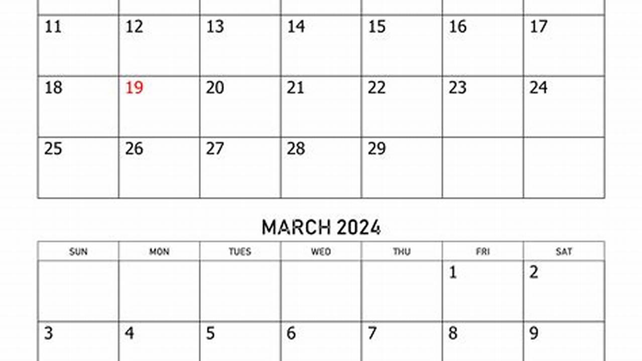 February And March 2024 Calendar Editable