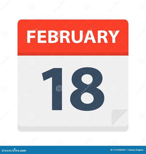 February 18th Calendar