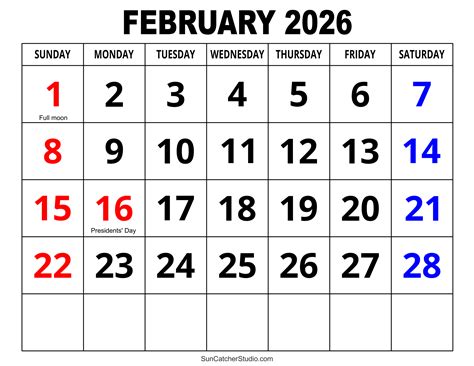 February 2026 Calendar