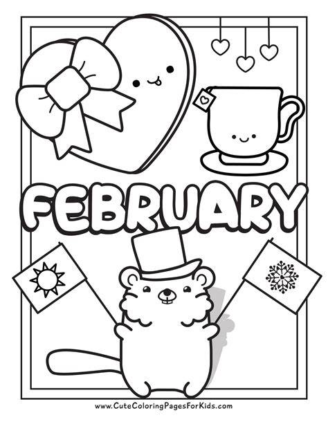 February Coloring Page