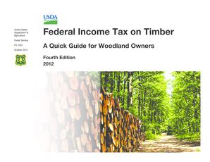 Federal Income Tax On Timber A Quick Guide For Woodland Owners
