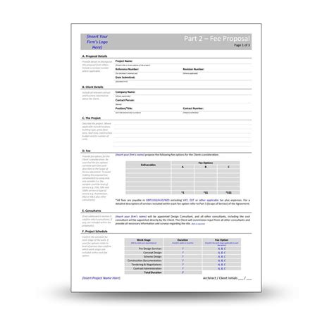 Fee Proposal Template