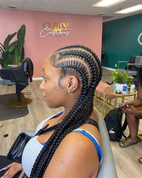 Feed In Braids With Crochet In Back