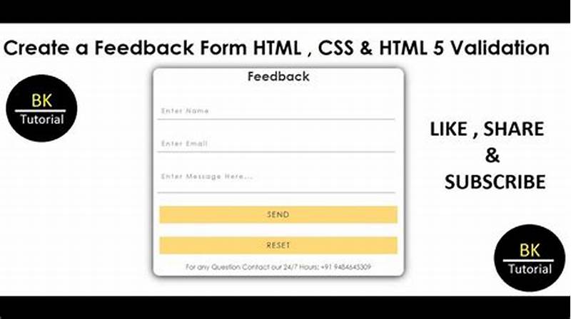 Feedback Form Html Code For Website