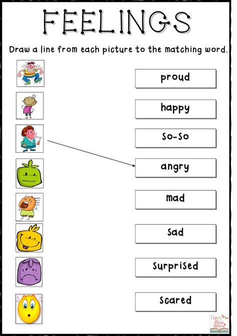 13 Best Images of What Are Feelings Worksheets PDF
