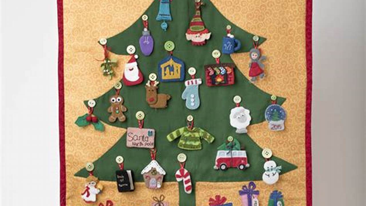 Felt Tree Advent Calendar Pattern