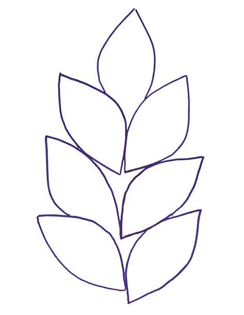 Felt Leaf Template