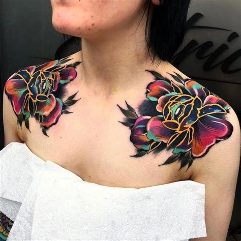 Female Chest Tattoo