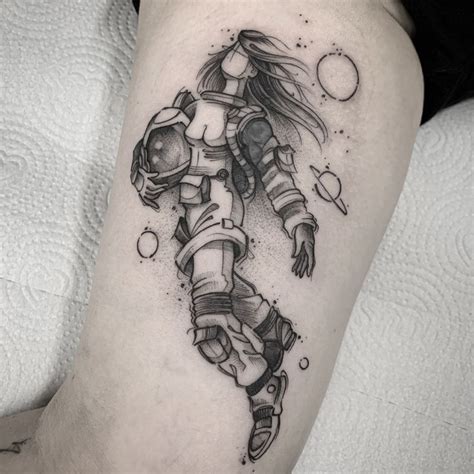 Female Astronaut Tattoo